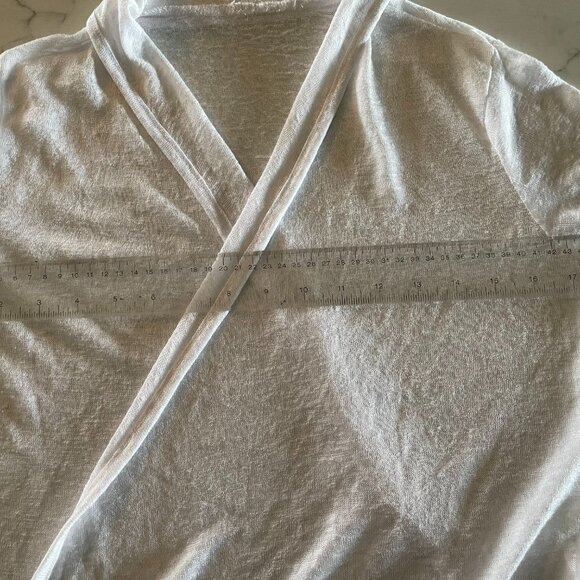 White Light Bolero Style wrap Cover 3/4 Sleeve Open Front - Picture 11 of 15